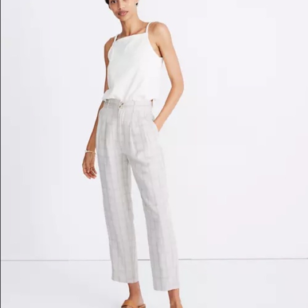 Madewell Pleated Taper Wide-Leg Pants